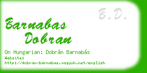 barnabas dobran business card